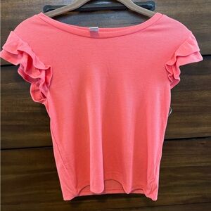 Old Navy Pink Ruffle Sleeve Tee